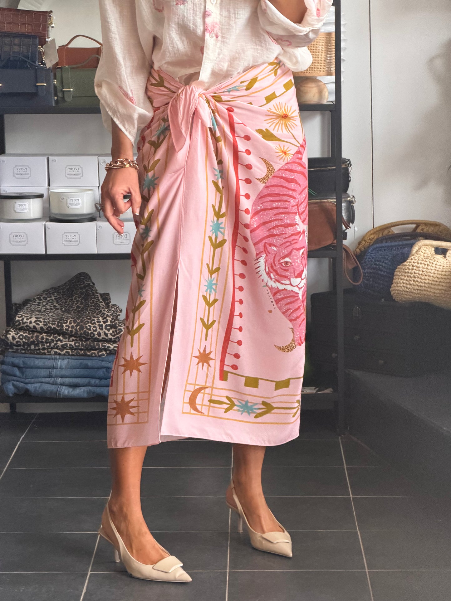 Long Wrap Skirt pink - Have One