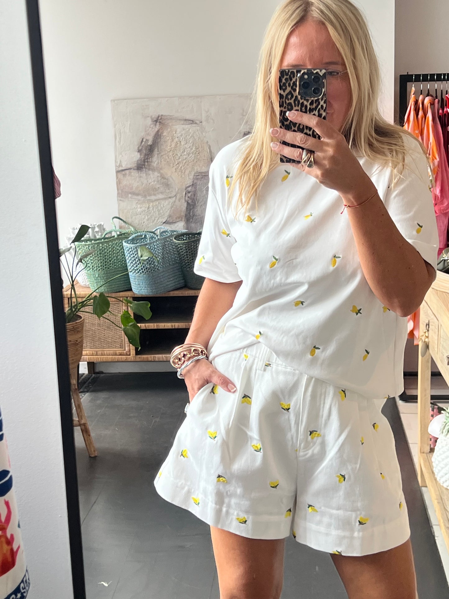 Lemon Embroidered Tee