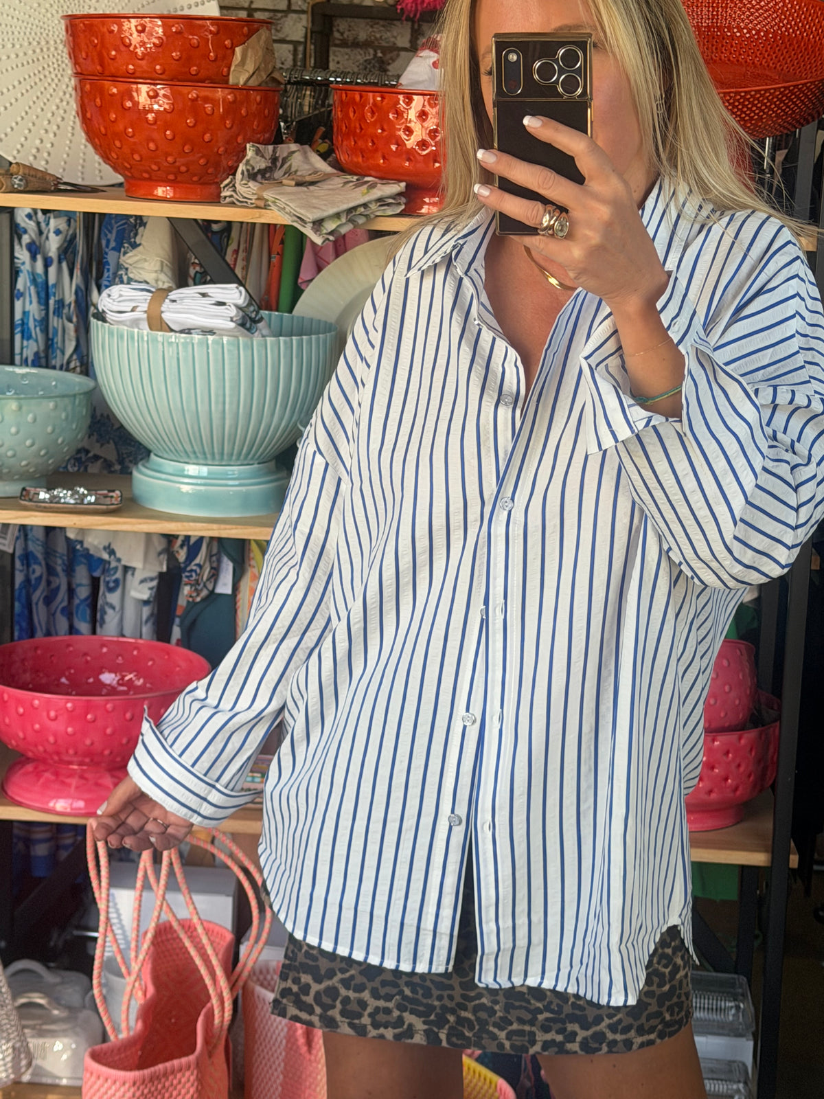 Rio de Janeiro Stripe Shirt - blue