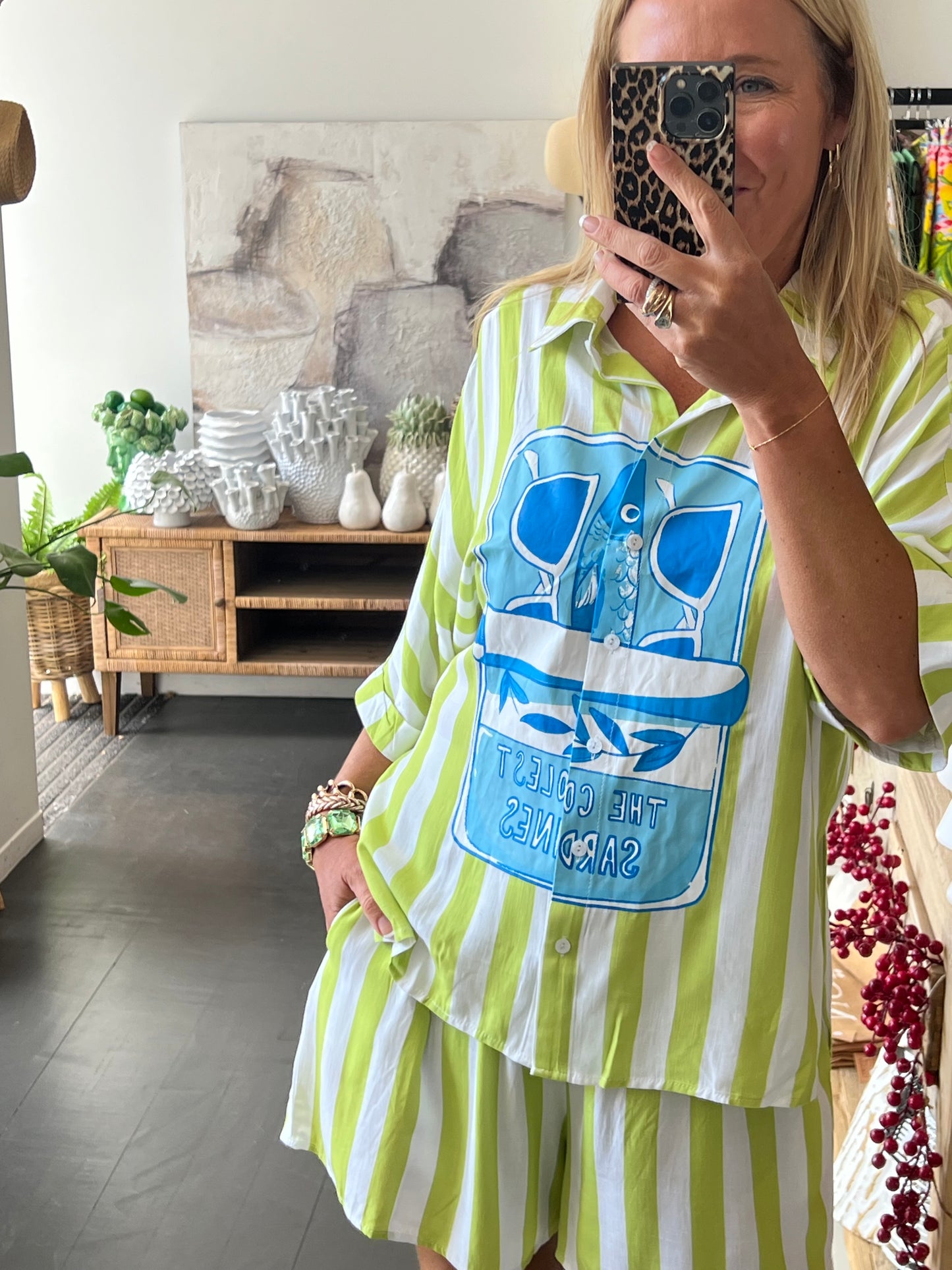 Sardines Shirt Top & Shorts Set