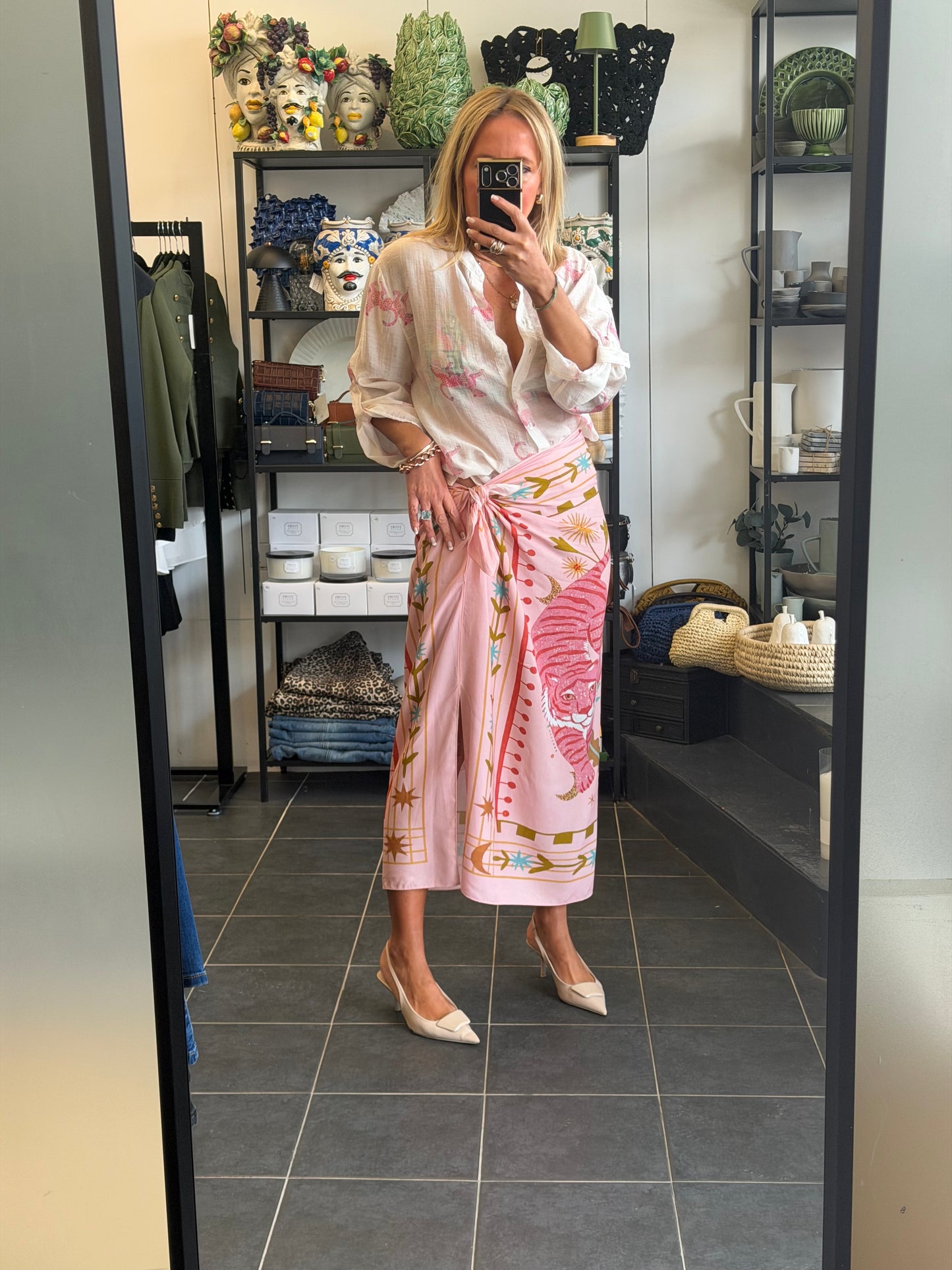 Long Wrap Skirt pink - Have One