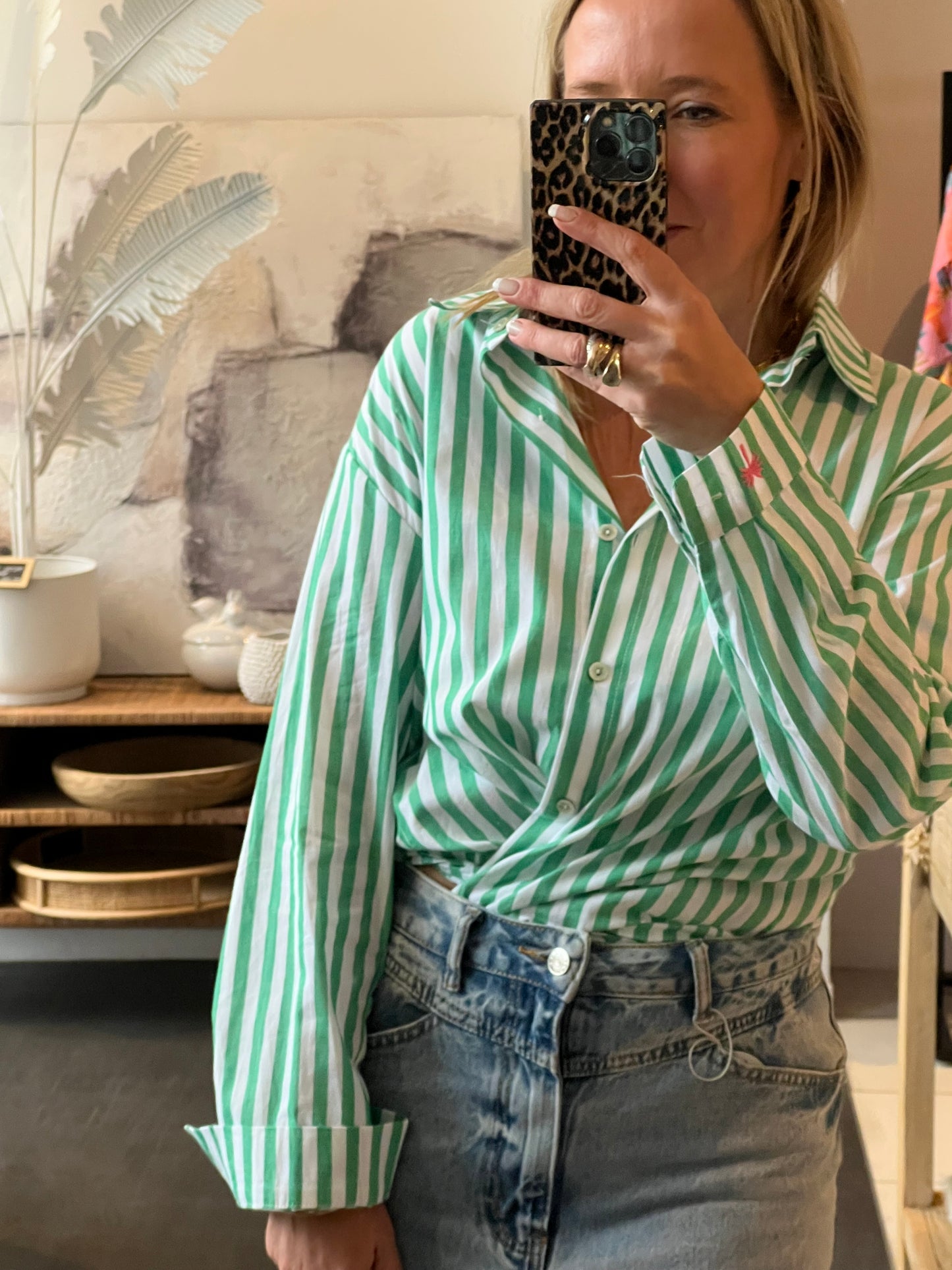 Stripe Pink Pineapple Shirt