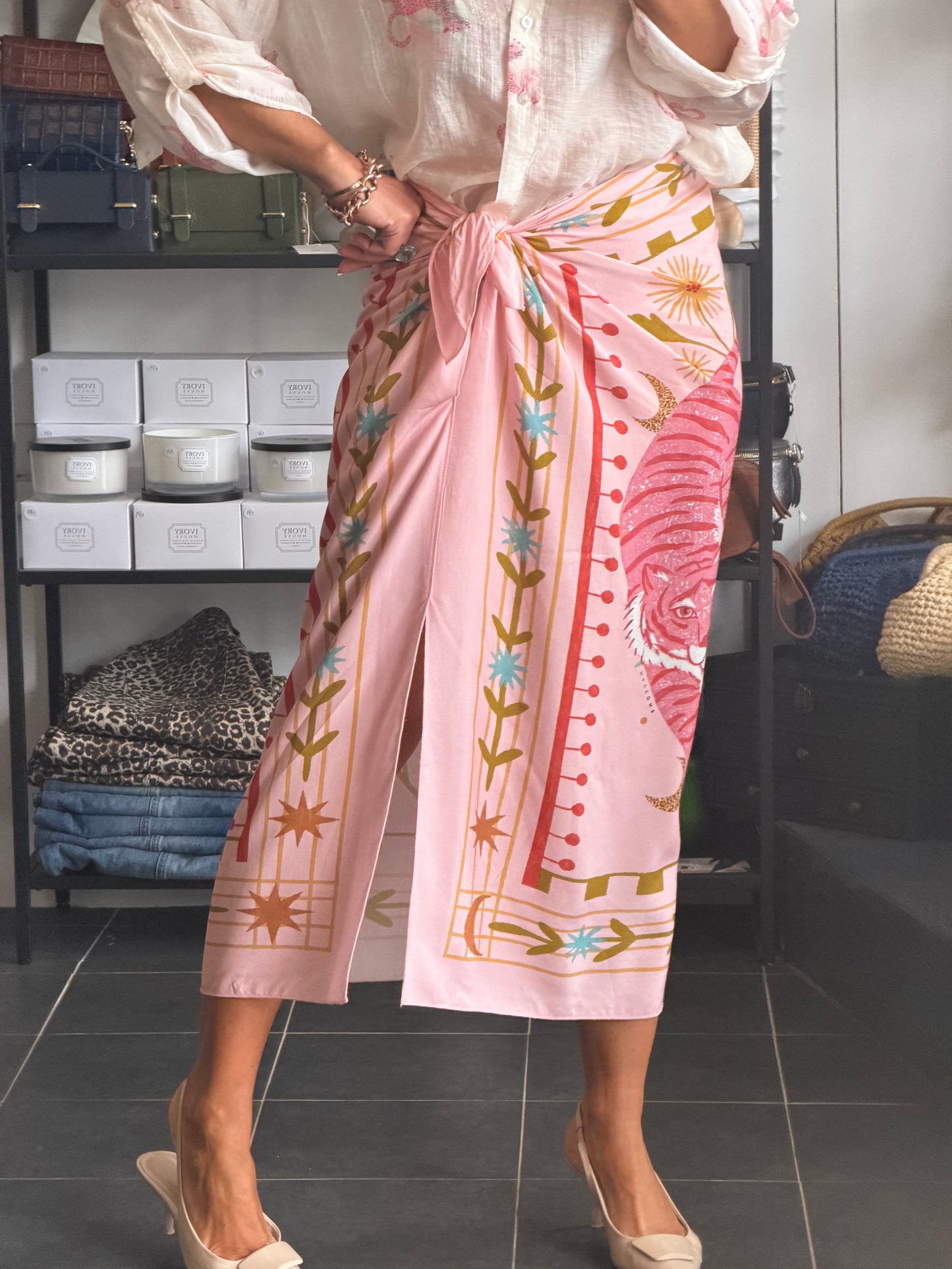 Long Wrap Skirt pink - Have One