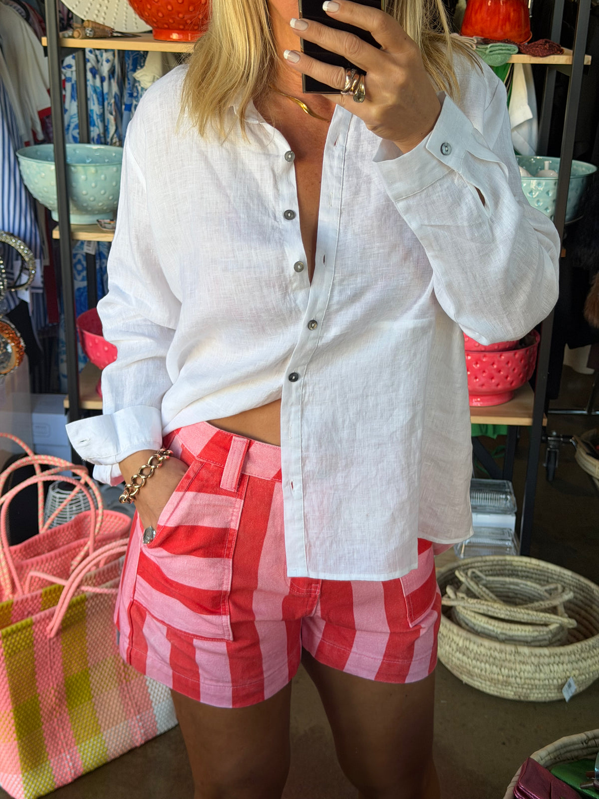 Ted & Pink Stripe Shorts