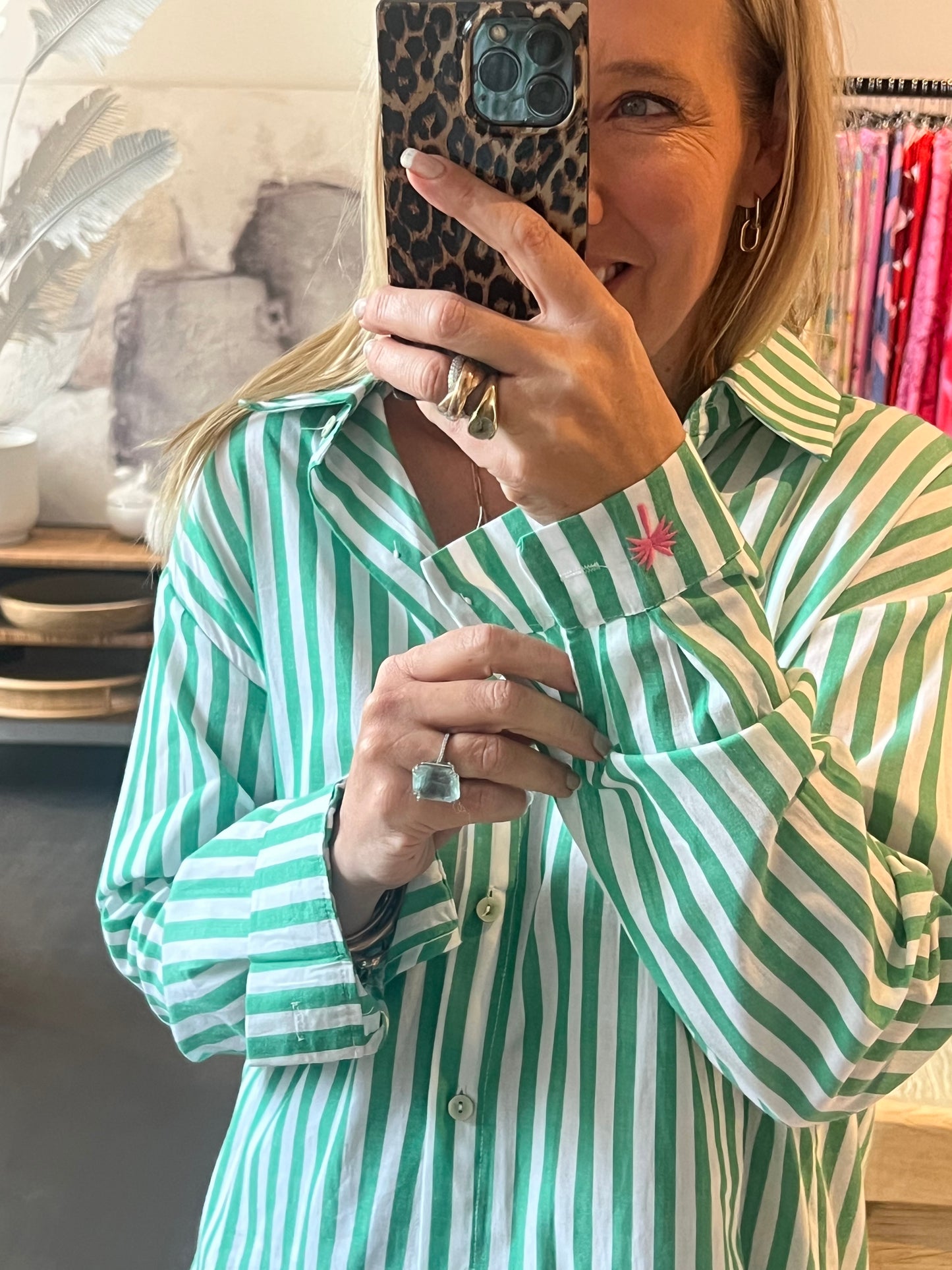 Stripe Pink Pineapple Shirt