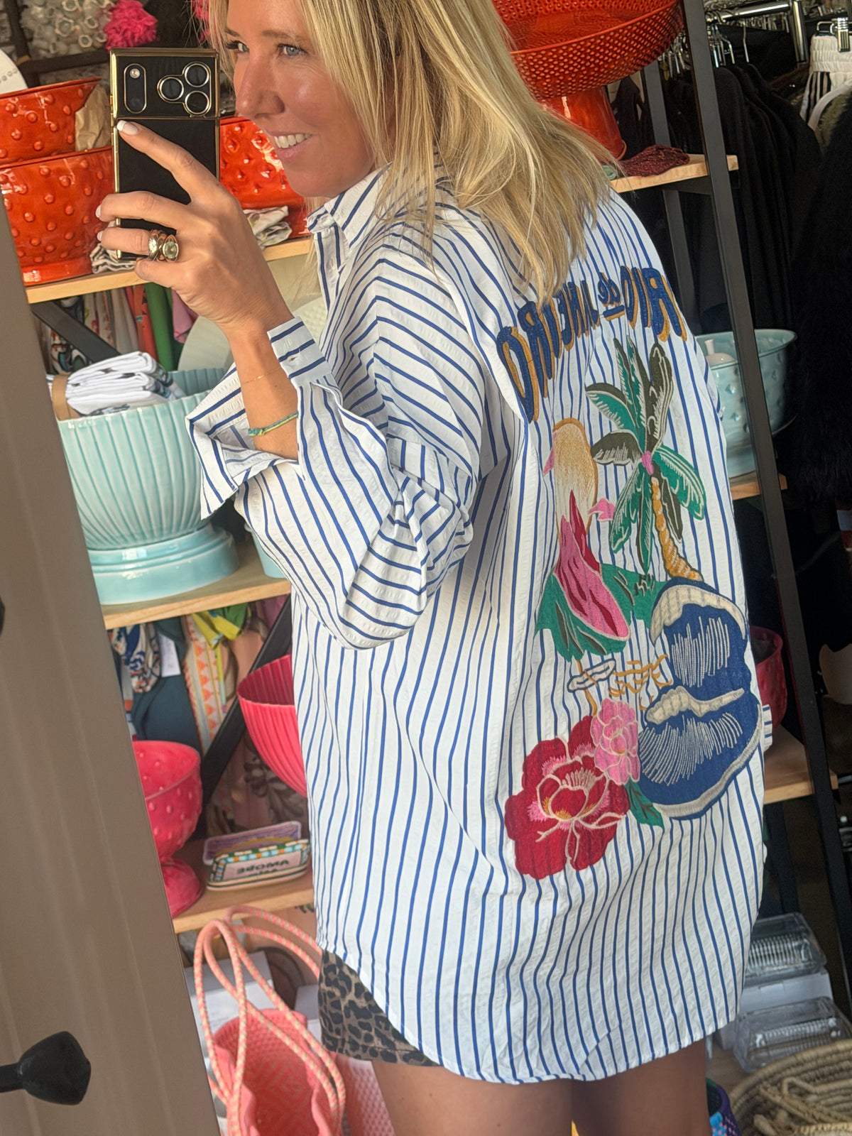Rio de Janeiro Stripe Shirt - blue