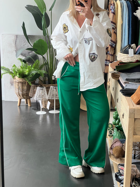 Stripe Racer Pant - green