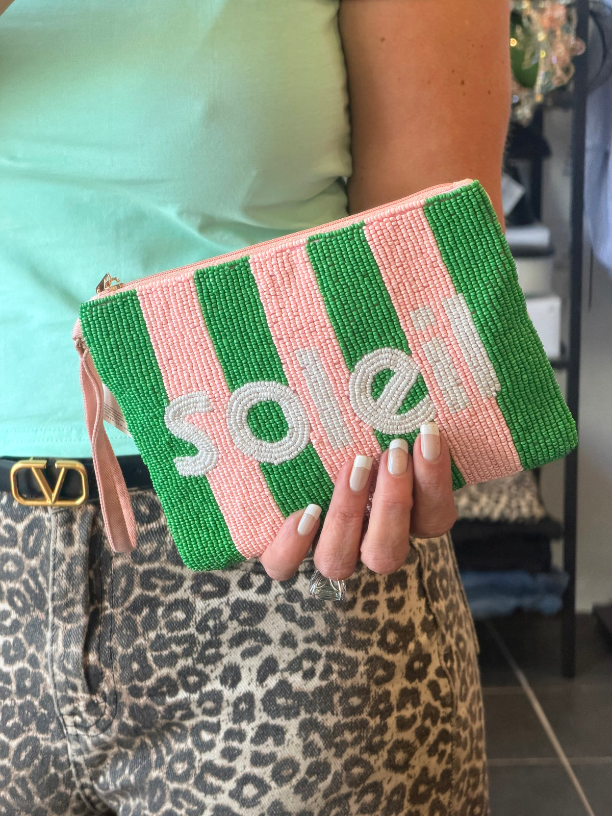 Soleil Beaded Clutch pouch Bag