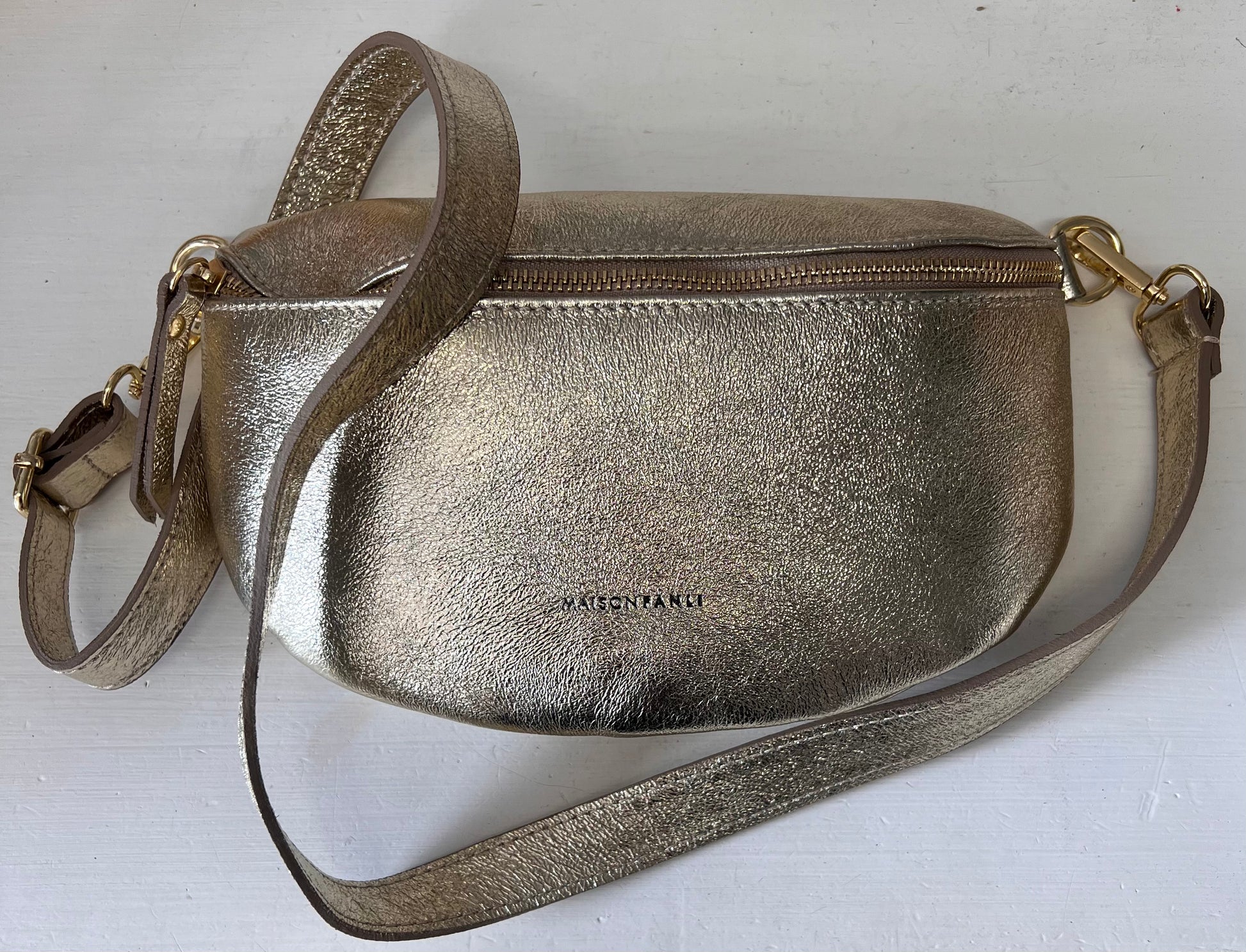 Fanli Maison FANLI leather cross body bum bag – Beach to bar wear
