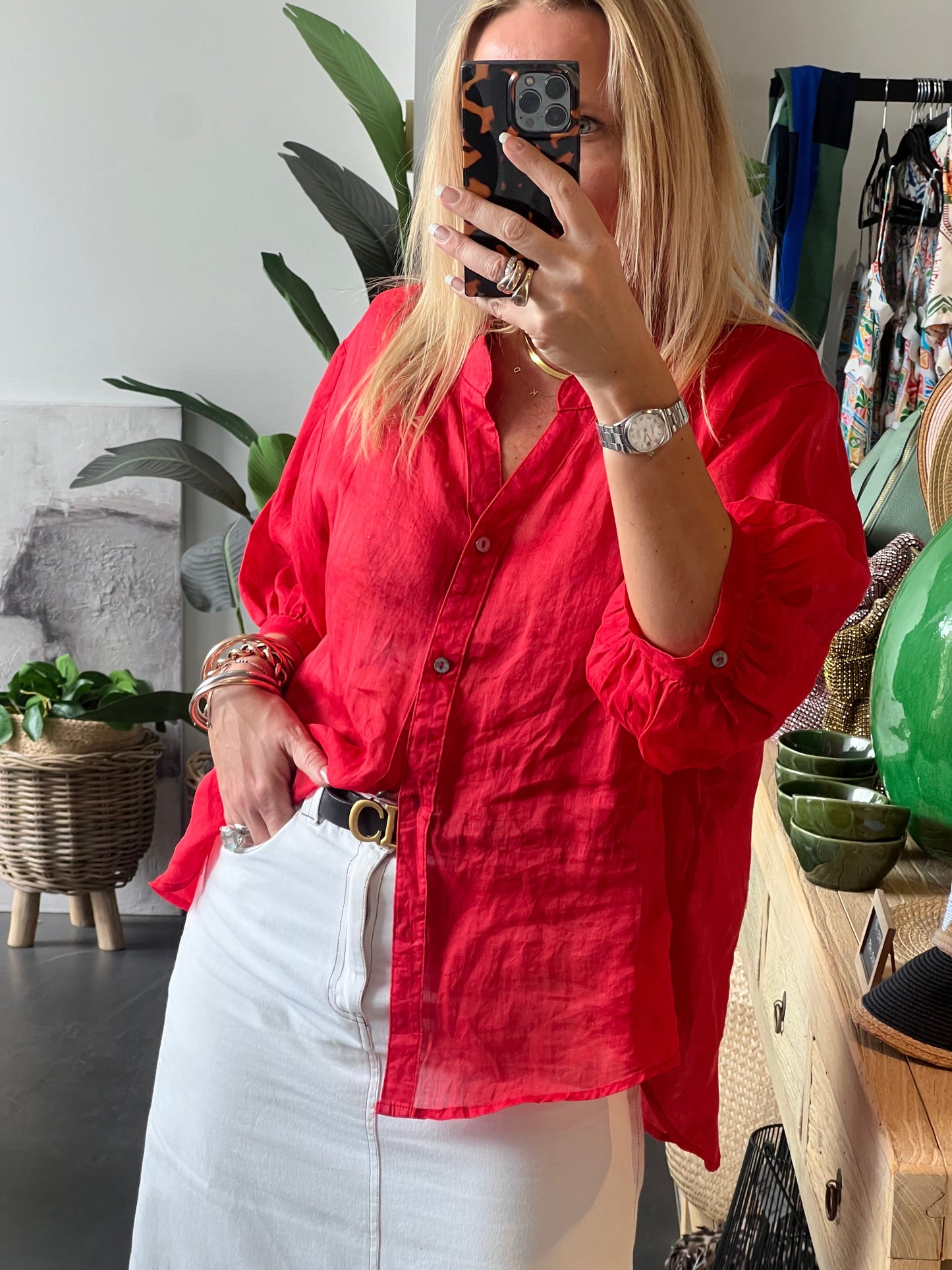 Linen Travel Shirt - choose your colour