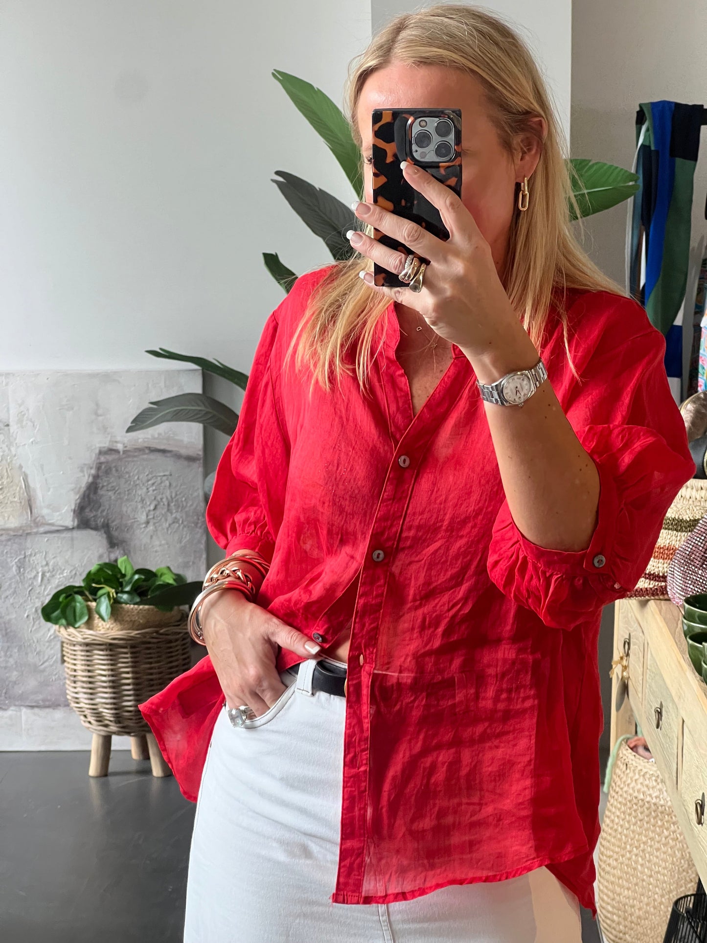 Linen Travel Shirt - choose your colour