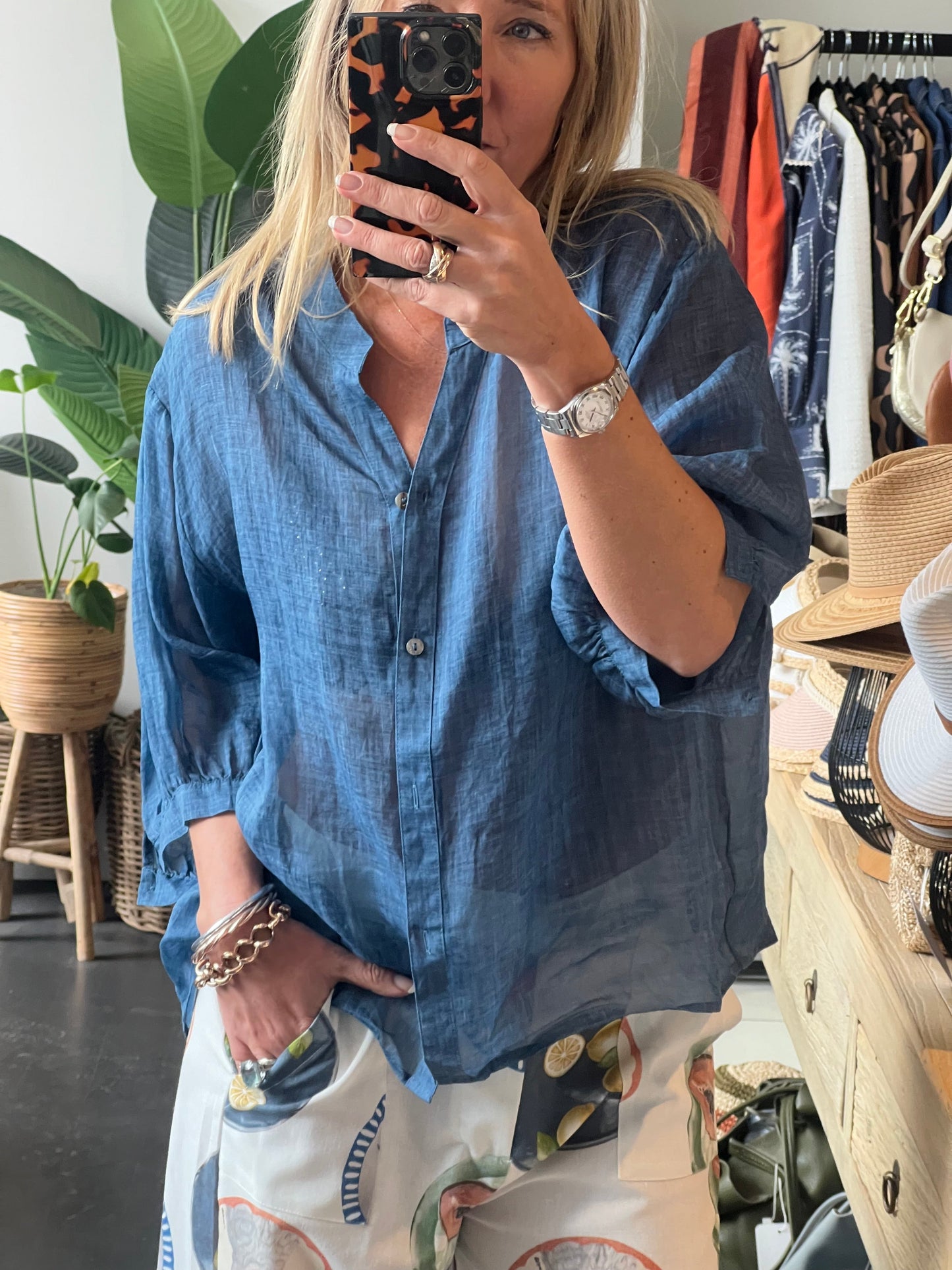 Linen Travel Shirt - choose your colour